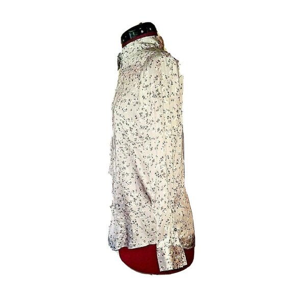 Banana Republic Dillon Shirt Women Print Long Sleeve Pleated Size XXS Fl… - Picture 2 of 6